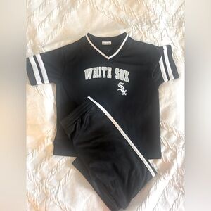White Sox shirt (unknown brand) and Adidas track pants, Size 3T